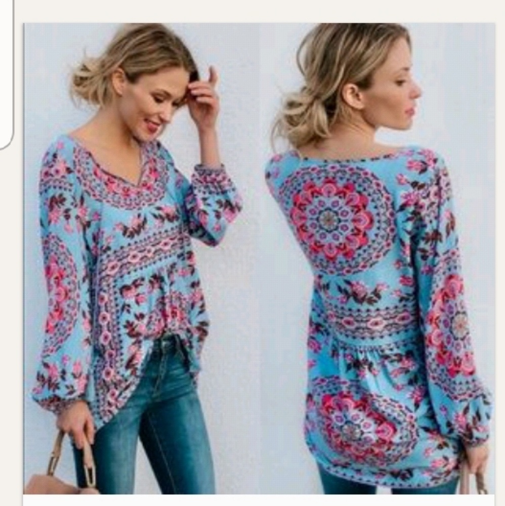 Boho style top.